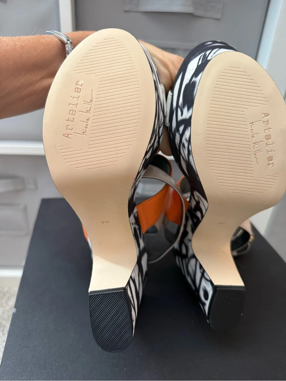 Orange & Cream Platform Sandal for Women